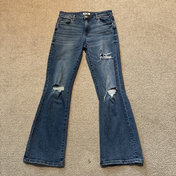 KUT From The Kloth Nadia Flare Jeans Women’s Sz 6 High Rise Stretch Denim Blue - Picture 1 of 11